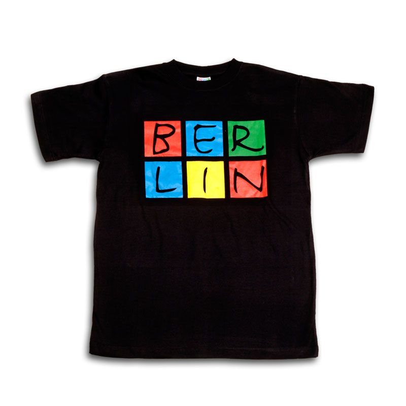 Kids T-Shirt BERLIN schwarz-bunt-104