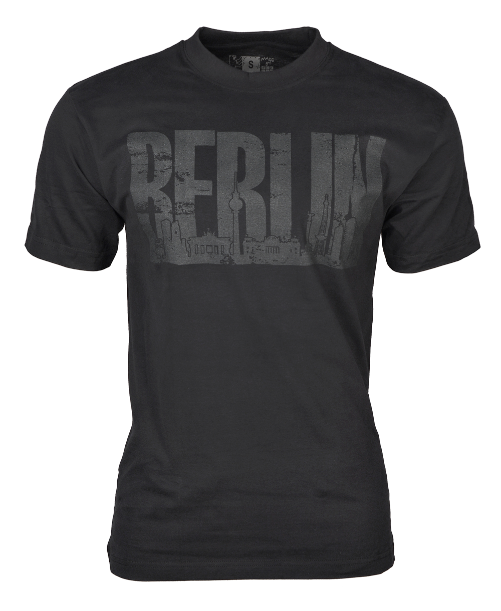 T-Shirt BERLIN schwarz-anthrazit-XXL