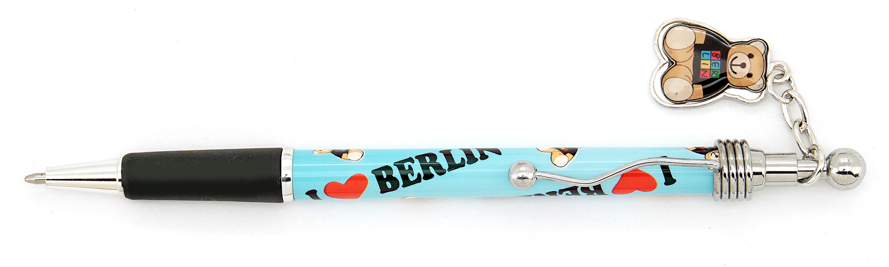 Kugelschreiber BERLIN mit Bär aus Gummi 