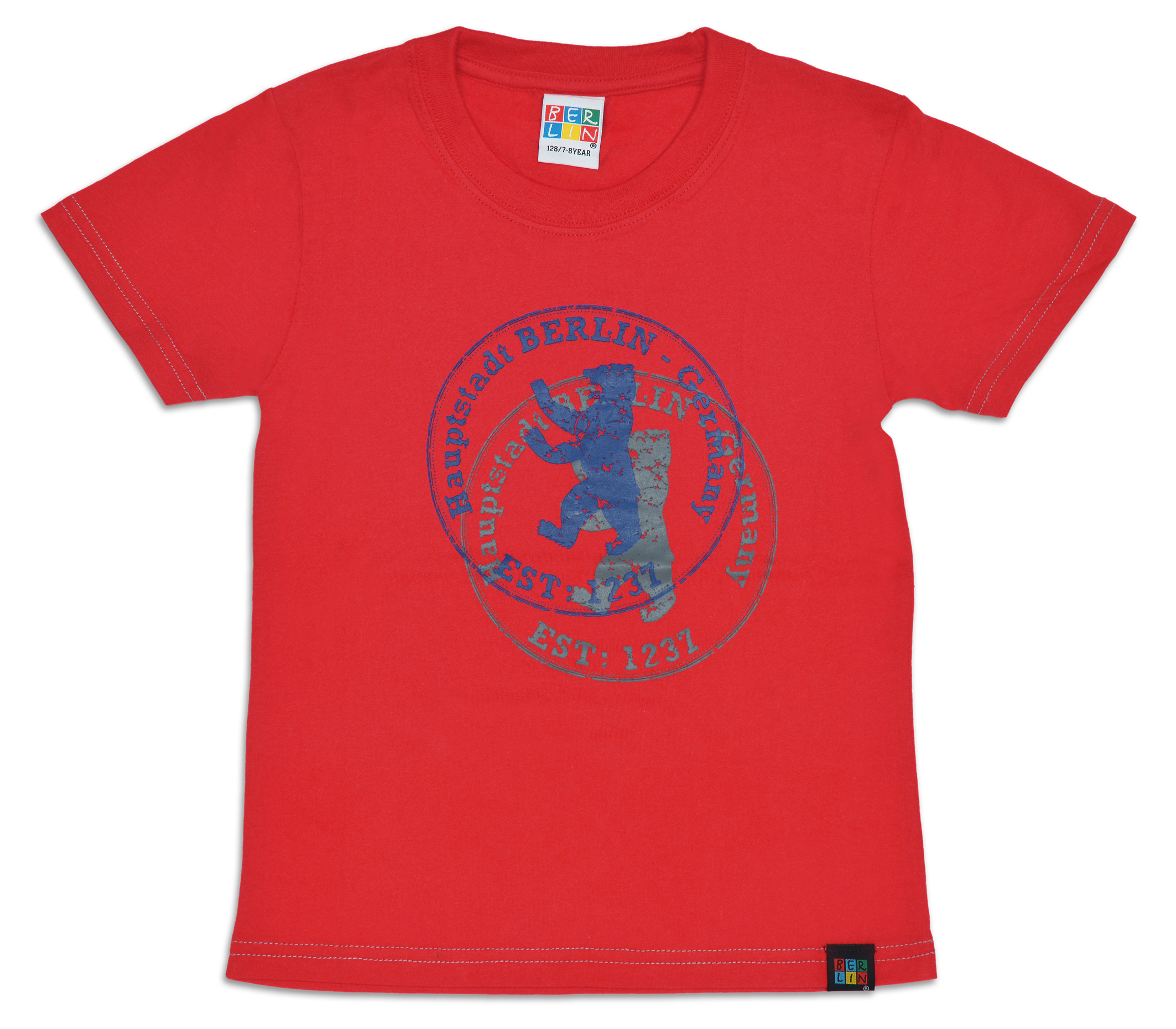 Kids T-Shirt BERLIN Stempel rot-128