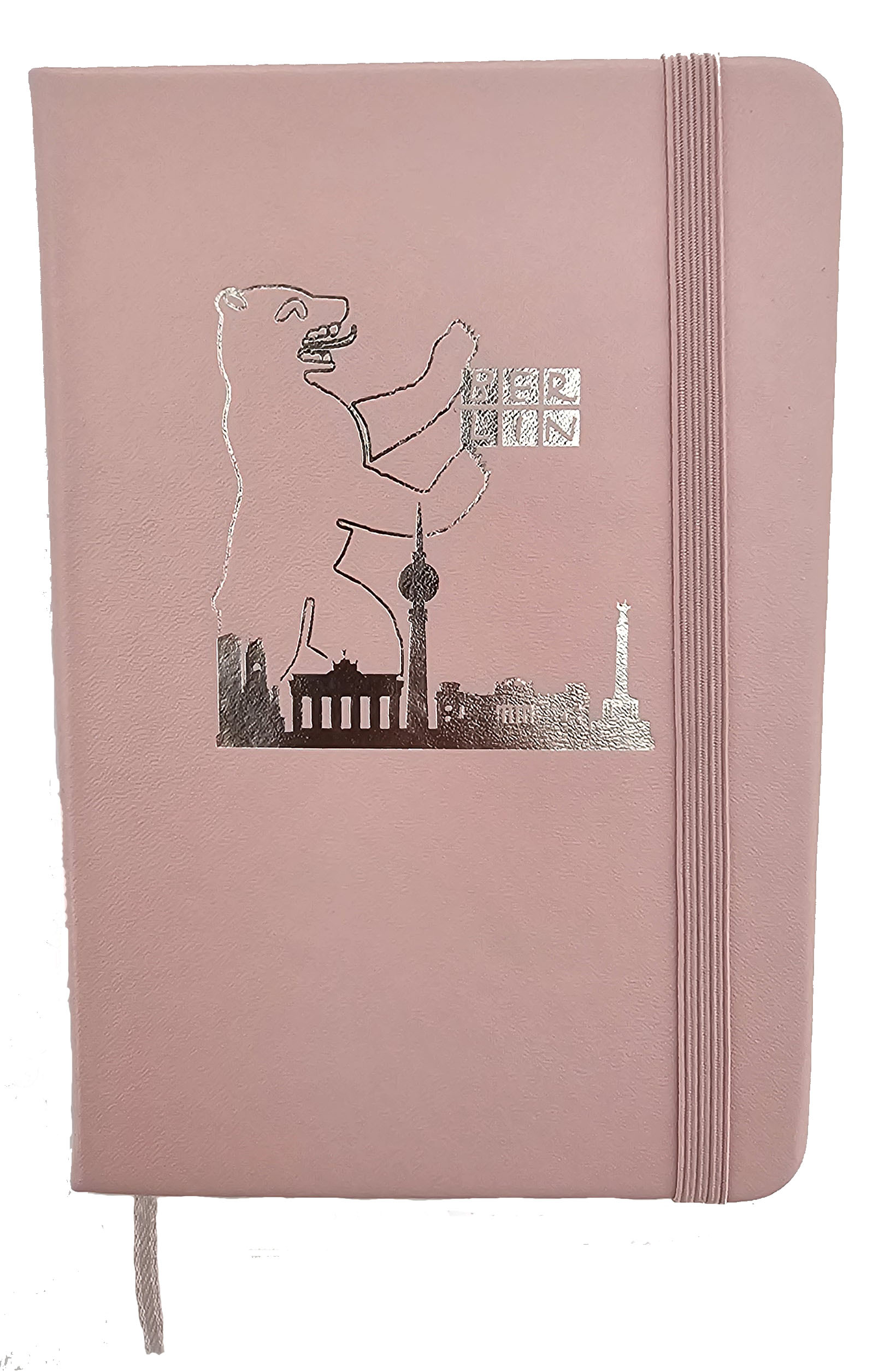 Kleines Notizheft - rosa - BERLIN Bär / Sky