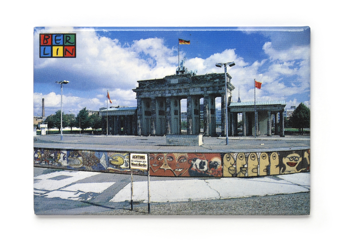 Magnet mit Mauer und Brandenburger Tor