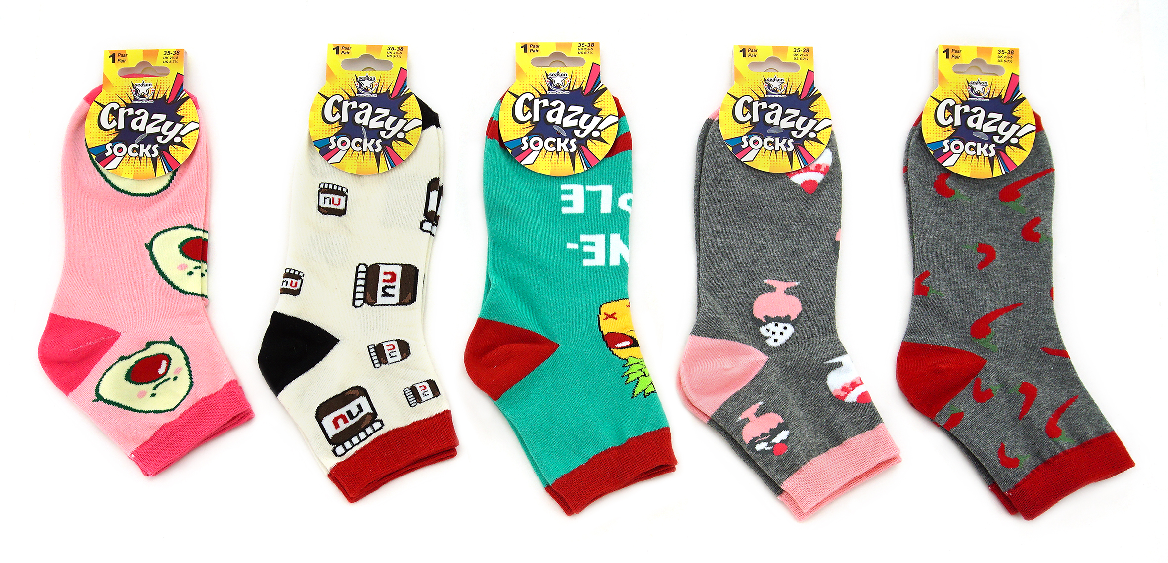 Crazy Socks Lady 3/4 Set 1 